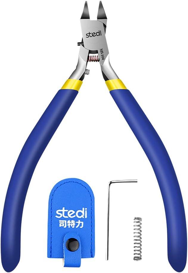stedi 4.7-inch Model Nipper, with Ultra-thin Single-edge and Blade Case Plastic Model Tools for Gundam Repairing Plastic Model and FixingBlue