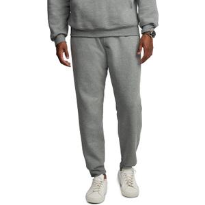 Fruit of the Loom Eversoft Fleece Joggers with Pockets, Relaxed Fit, Moisture Wicking, Breathable, Tapered Sweatpants (Small, Cotton Blend - Grey Heather)
