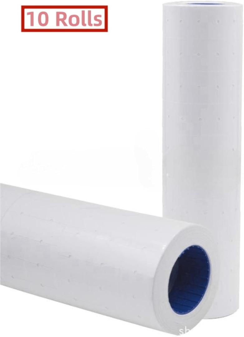 10 Rolls Price Labels for MX-5500 Price Gun Stickers 4000pcs White Price Gun Labels for Retail Shop Office Pricemarker Labels (White)