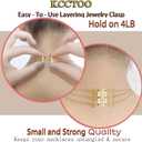 kcctoo Necklace Layering Clasp Womens Jewelry Separators 18K Gold and Silver Magnetic Multiple Necklace Clasp for Women Layered Look