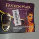 Mohawk Wig Kinky Curly Brown Ponytail with Bangs,Short Curly Synthetic Clip on Mohawk Brown Mix Black Ponytail Extension with Six Clips and Two Combs Fluffy Hair for Daily and Party Use 1B/30
