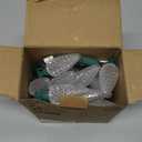 Brizled C9 Christmas Lights Cool White 16FT 25 LED 120V UL Certified Faceted Outdoor Christmas String Lights Connectable Xmas Tree Light for Tree, Holiday, House, Roof Decor