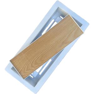 Floor Register 4x10 Modern Vent Covers Tile Insert Cover Steel Vents registers 10x4 Drop in with Custom Made Tiles Inserts Iron Tray Low Profile Hardwood Floors grates Grille Marble (White)