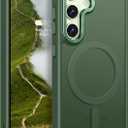 Rayboen for Samsung Galaxy S24 Plus Case Magnetic, [Compatible with Magsafe] Protective Slim Fit Skin Feel Phone Cover for Samsung S24+ Plus with Translucent Hard Back & Soft Edge, Matte Green