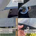 Sun Shade Cloth 8x8 FT, UV Block Outdoor Patio Shade Cover, Permeable and Tear Fade Resistant Rectangle Sunshade Fabric for Backyard, Porch, Pergola, Yard, Deck, Garden, Gray
