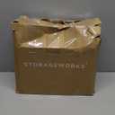 StorageWorks Large Under Bed Storage Containers with Handles and Label Holder, 2 Pack Ultra-thick Fabric Underbed Bins, Closet Organizer for Clothes, Blankets, Sweater (Beige)