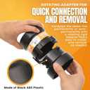 TonGass (Combo Pack) RV Sewer Hose Fitting Adapter to PVC, RV Sewer Connection & Termination Adapter - 3" Hub x Bayonet Hooks with Thread Seal Tape