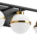 SOLFART 3 Lights Vanity Light Bathroom Light Fixtures Over Mirror in Brass Black Vanity Lights for Bathroom Vintage Lights Wall Sconces