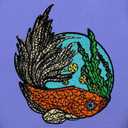 4 x ZEGINs The Goldfish in The Water Patch Embroidered Applique Badge Iron On Sew On Emblem
