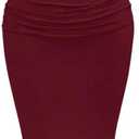 Floerns Women's Plus Size Elegant Halter Maxi Dress Draped Cowl Neck Fishtail Backless Bodycon Party Cocktail Long Dresses (XX-Large Plus, Burgundy)