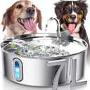 Smartoo Dog Water Fountain for Large Dogs 7L/236oz Stainless Steel Dog Water Bowl Dispenser Automatic Pet Water Fountain with Deeper Drinking Area, Multi-Filtration Pet Fountain with Ultra-Quiet Pump