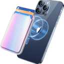 Set of 2 Miracase for MagSafe Wallet, Magnetic Card Wallet Holder, Compatible with MagSafe Wallet, 3-Card Holder, for iPhone 15/14/13/12 Series, Rainbow