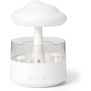 Cloud Raindrop 300ml Aroma Diffuser,Aromatherapy Fragrance Mist Evaporator,Essential Oil Ultrasonic Humidifier for Home Bedroom Office, with Multiple Light Setting ，Auto Shut-Off (White)