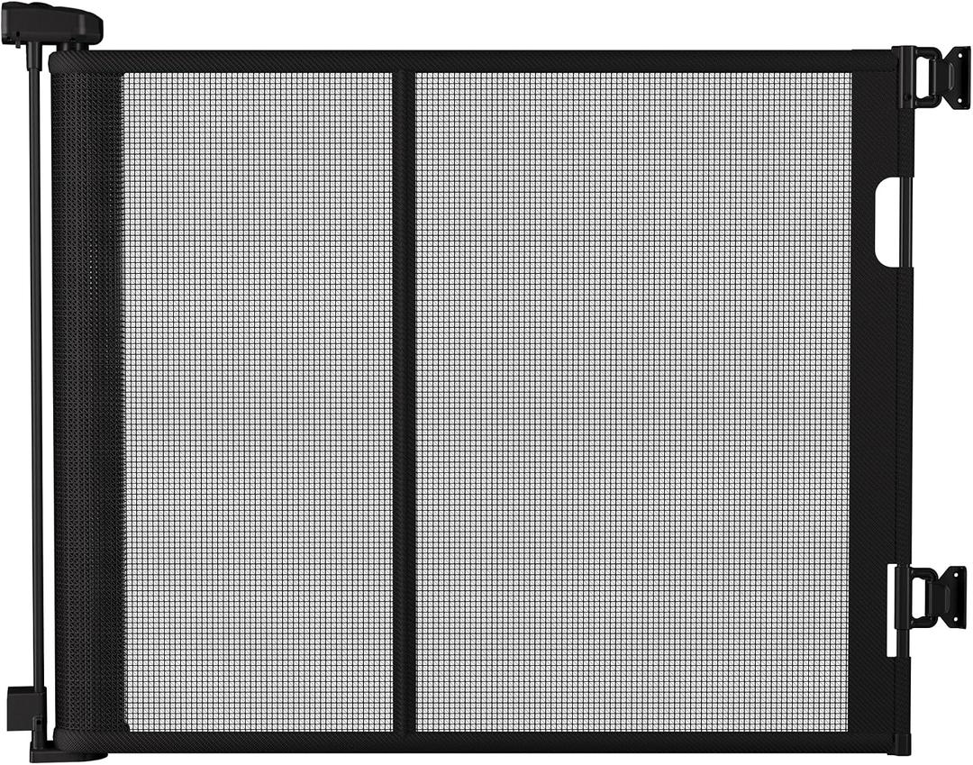 Colbabe 120 inches Extra Wide Baby Gate, 34 inches Tall Retractable Pet Gate for Large Openings, Hallways, Room Dividers, Mesh Safety Barrier for Indoor Outdoor Use, Black