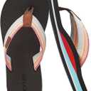 Pevino Women's Orthotic Flip Flops,Casual Comfortable Yoga Mat Thong Sandal with Arch Support (Brown)
