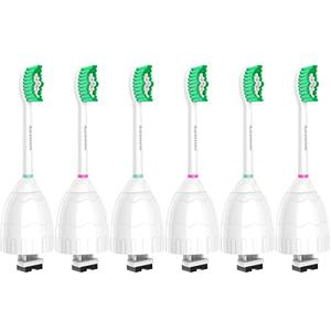 Aoremon Replacement Toothbrush Heads for Philips Sonicare E-Series Essence HX7022/66 and other Screw-on Electric Toothbrush Model, 6 Pack