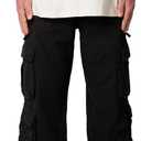 Military Cargo Pants , Black , Size 33