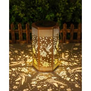 Hummingbird Solar Lantern Outdoor Waterproof - Birthday Gifts for Women Mom Grandma, Mothers Day Gifts, Solar Lights Outdoor Garden Decor for Outside
