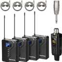 Depusheng Wireless in Ear Monitor System with Transmitter Clip on Receiver Automatic Pairing in-Ear Monitoring for Studio,Guitar,DJ,Live Performance