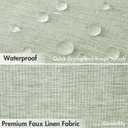 MIULEE Stall Linen Spring Shower Curtain with 12 Metal Hooks Small Heavy Duty Washable Fabric Curtain Set Waterproof Narrow Thick Cloth Shower Curtains for Bathroom Hotel, W72*L72, Light Sage Green