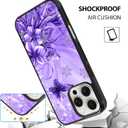 OOK Magnetic for iPhone 16 Pro Case Light Purple Butterfly with Flower Nebula Space Design [Compatible with MagSafe] Hard PC+Soft TPU Bumper Anti-Slip Ultra Thin Case, Light Purple