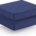 Outdoor Chair Cushions Set of 2, Waterproof Patio Chair Cushions, Outdoor Patio Furniture Replacement Seat Cushions, 19 x 19 x 3 inch, Blue