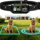 GPS Wireless Dog Fence System – Electric Anti Escape Collar, No Subscription, Circular 65-9,840 ft & Irregular Fence. 3 Modes, Waterproof, Stops Digging & Jumping, for Medium & Large Dogs
