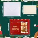 Hxezoc 3D Fireplace Music Christmas Card with Lights, Wish You A Merry Christmas Music Play Xmas Gift Cards for Family Members Friends Classmates Members Gifts Supplies