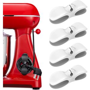 Cord Organizer for Kitchen Appliances, 4 Pack Appliance Cord Organizer Stick On, Cord Wrapper, Cord Holder, Cord Keeper, Kitchen Gadgets for Pressure Cooker, Kitchenaid Mixer, Coffee Maker