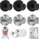 6 Pcs Suction Cup Hooks for Shower, No-Drill Towel & Robe Hooks