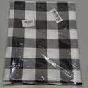Hiasan 60 x 102 Inch Checkered Tablecloth Rectangle - Stain Resistant, Spillproof and Washable Gingham Table Cloth for Outdoor Picnic, Kitchen and Holiday Dinner, Black and White