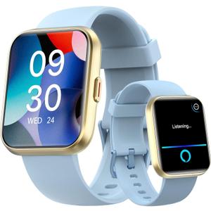 Fitpolo Smart Watches for Men/Women, 1.8'' Alexa Built-in Fitness Tracker Watch with Bluetooth Calls, IP68 Waterproof, Heart Rate/Sleep/SpO2/Stress Monitor, 110 Sport Modes for Android & iPhone