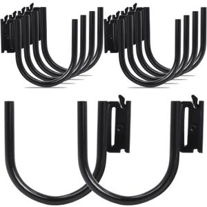 10 Pack E Track J Hooks Heavy Duty E Track 5" Large Steel J Hook E Track Accessories for Cargo Tie Down Systems in Enclosed Trailer Garage Workshop 0.5" Diameter Solid Steel Maximum Load 1500 Pounds