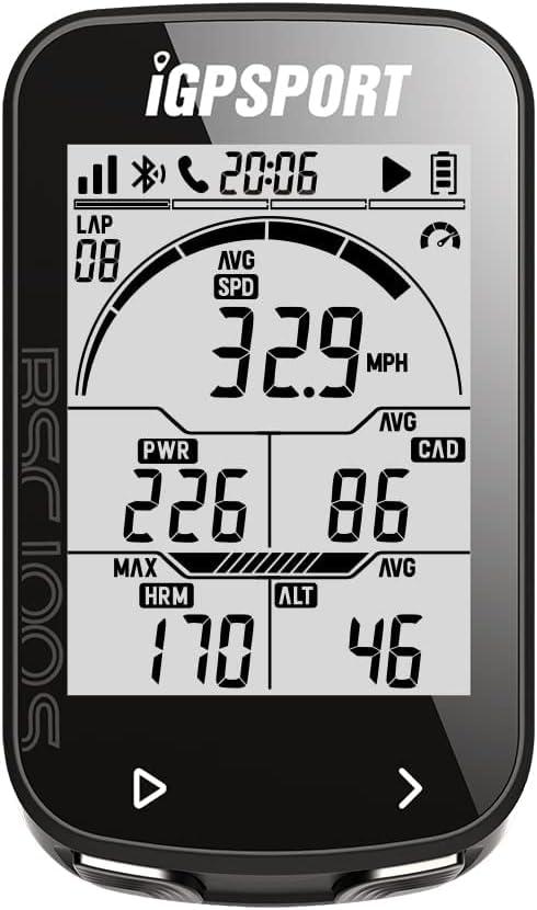 iGPSPORT BSC100S Bicycle/Bike Computer Wireless, 2.6-inch LCD Display GPS Bike Computer