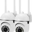 Security Camera Wired,2.4G/5G Indoor Outdoor Wireless Cameras for Home Security with Motion Sensor & Alarm,2-Way Audio, Colored Night Vision (2pack)