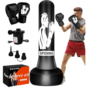 JUOIFIP Punching Bag 70 Inch - Heavy Punching Bag with Boxing Gloves and Electric Air Pump, MMA, Muay Thai, Adult Fitness Training