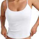 Trendy Queen Women's Adjustable Spaghetti Strap Camisole (White) XS