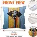 Abstract Dogs Pillow Covers 18x18 - Funky Dogs Throw Pillow Cover, Fun Quirky Dog Lovers Gifts Presents for Women Men, Trendy Quirky Dog Home Decor, Set of 4