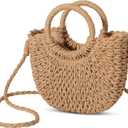 Avisky Beach Purse Straw Crossbody Bags for Women Straw Purse Beach Bag Woven Summer Purses for Women 2026