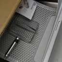 Stainless Steel Litter Box | XL Enclosed Cat Litter Boxes with Lid for Big Cats | High Sided, Anti-Urine Leakage | Non-Stick Bottom & Includes Litter Mat & Metal Scoop (Silver Gray)