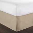 800 Thread Count 100% Natural Cotton Premium Quality Luxurious Box Pleated Bed Skirt Easy Fit with 18 Inch Drop Length (Queen,Taupe)