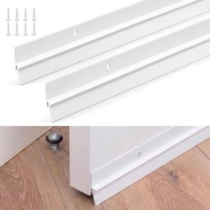 FoldTier 2 Pcs White Door Sweep for Bottom of Door, 1-5/8 x 36 Inch