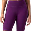 Colorfulkoala Women's High Waisted Biker Shorts with Pockets 10" Inseam Workout Yoga Shorts Running Tights, Medium