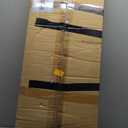 Cozivolife Over The Toilet Storage Cabinet with Acrylic Door Panel and Paper Towel Drawer, Bamboo Space Saver Shelf, Bathroom Organizer Rack Above WC (with Power Strip, White)