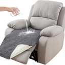 Genina 100% Waterproof Recliner Chair Covers, Anti-Slip Recliner Cover Dog Couch Cover Furniture Protector, Reclining Sofa Slipcover for Pets Dogs, 1 Piece (Dark Gray, Recliner) (Recliner (1 Piece 23.6x39.3 Inch))