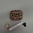 for AirPods Pro 3 Case 2025, with Safty Lock & Phone Stand for Floral AirPods Pro 3 Generation Case Cover for Women Girly, iPod Pro 3 Case with Keychain & Cleaner Kit - Leopard Print
