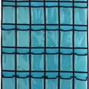 NIMES Hanging Closet Underwear Sock Jewelry Storage Over The Door Classroom Cell Phone Calculator Organizer 36 Clear Pockets (Blue)