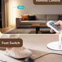 EDISHINE 57.5" Corner Lamp with Remote & Foot Switch, Dimmable & 7 CCT