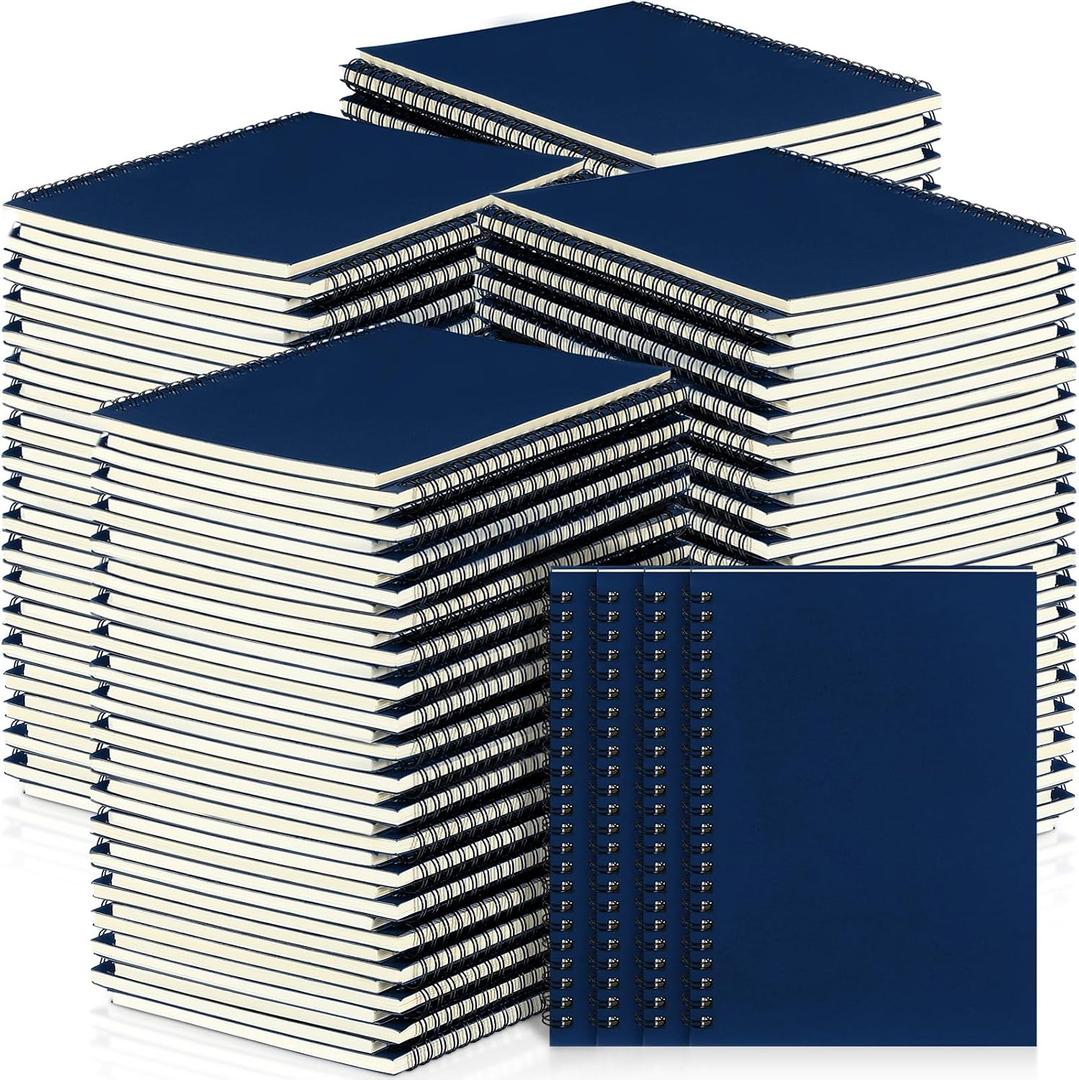 Yahenda 72 Pcs Spiral Notebook Bulk A5 Journal Lined 8.3'' x 5.5'' Writing Composition Paper Small Notepad Subject Notebook for Students Office Business Back to School Supplies (Deep Blue)
