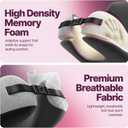 ComfyNap Versatile Travel Neck Pillow for Airplane [Patented], 9 Positions in 3 Techniques, Plane Pillow with Pure Memory Foam, Travel Pillow with HeadRest Flight Sleep, Travel Essential - Moon